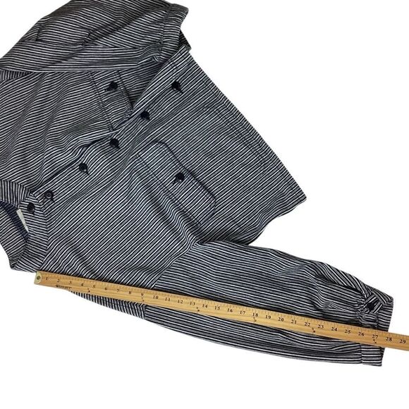 THE GREAT. Size 3 (US L) Pilot Swing Striped Cropped Boxy Cargo Jacket Stripe - Picture 11 of 14